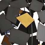 Люстра в форме сферы с декором из металлических квадратов Path to the Stars варинант исполнения - 1 | Loft Concept в Москве