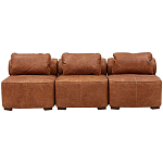 Кожаное модульное кресло коричневое без подлокотников с подушкой Coul Leather Modular Armchair варинант исполнения - 4 | Loft Concept в Москве