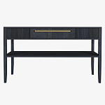 Дизайнерская Консоль с полкой и ящиком Primo Черный дуб варинант исполнения - 7 | Loft Concept в Москве