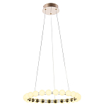 Люстра светодиодная кольцевая с круглыми плафонами белого цвета PEARLS Suspension 48 варинант исполнения - 4 | Loft Concept в Москве