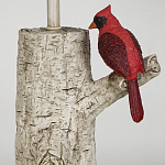 Настольная лампа с тканевым абажуром и основанием в виде птицы на дереве Simurq варинант исполнения - 4 | Loft Concept в Москве