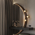 Подвесной светильник с рифлёным плафоном в форме шара Ripple Glow варинант исполнения - 5 | Loft Concept в Москве