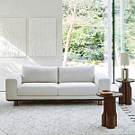 Приставной столик из массива дерева Walnut Triple варинант исполнения - 9 | Loft Concept в Москве