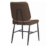 Стул с темно-коричневой обивкой из экокожи Benderson варинант исполнения - 3 | Loft Concept в Москве