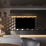 Гипсовая 3D панель с принтографией PM-107 варинант исполнения - 1 | Loft Concept в Москве