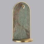 Настенный светильник зеленого цвета с бронзовой рамкой овальной формы с полкой Herbarium  варинант исполнения - 4 | Loft Concept в Москве