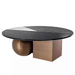 Дизайнерский журнальный стол с круглой столешницей на 3-х геометрических ножках Lehumod варинант исполнения - 5 | Loft Concept в Москве