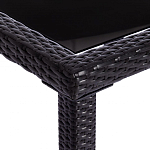Обеденный комплект из искуственного ротанга Vintara черный варинант исполнения - 9 | Loft Concept в Москве