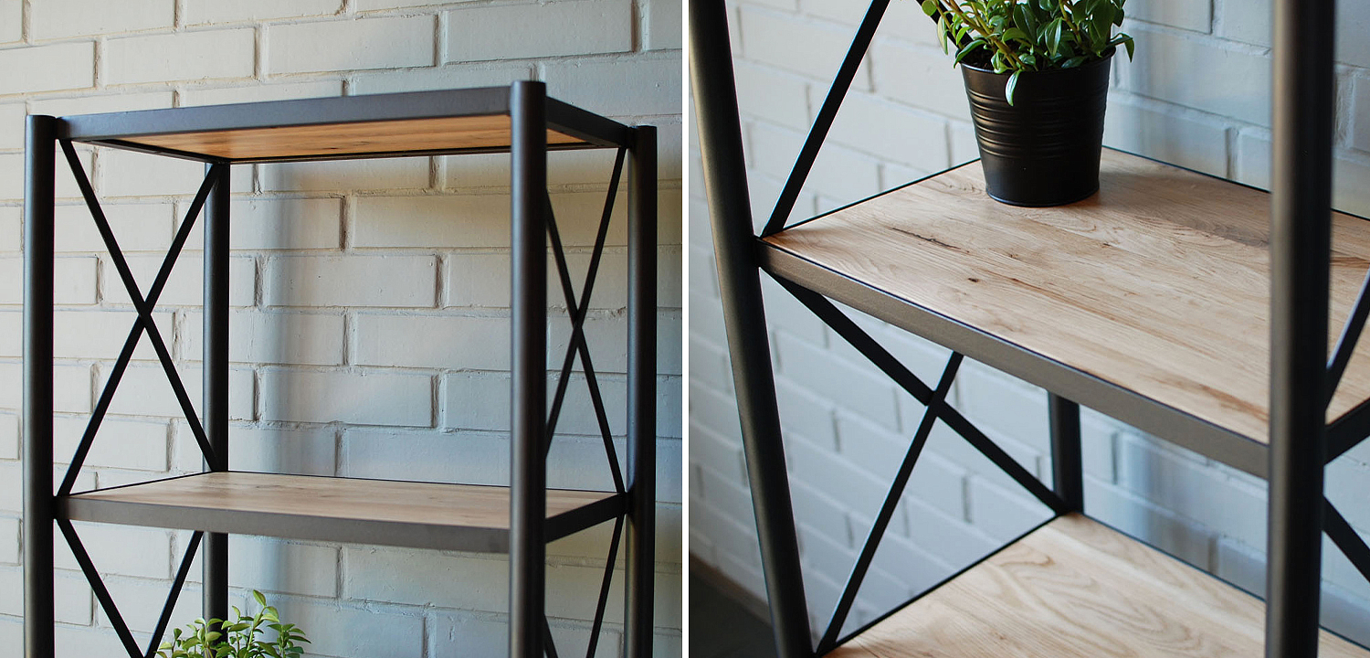 Стеллаж Pheobe Industrial Metal Rust Rack Стеллаж Pheobe Industrial Metal Rust Rack - Loft-Concept в Москве