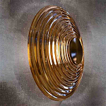 Бра с рельефным круглым плафоном янтарного цвета Savio Glass Disc Light варинант исполнения - 1 | Loft Concept в Москве