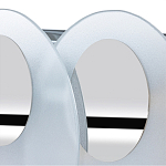 Бра с тремя круглыми матовыми стеклянными дисками и зеркальными вставками Lunaria  варинант исполнения - 2 | Loft Concept в Москве