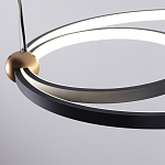 Люстра подвесная светодиодная черный металл Ring Horizontal варинант исполнения - 5 | Loft Concept в Москве