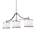 Люстра линейная с 3-мя белыми цилиндрическими плафонами Feiss варинант исполнения - 1 | Loft Concept в Москве