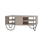 Стол журнальный прямоугольной формы с 2-мя полками бежево-серого цвета NORFOLK LIGHT MOCHA варинант исполнения - 1 | Loft Concept в Москве
