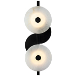 Бра со стеклянными плафонами-дисками Black and White Circles Wall Lamp варинант исполнения - 1 | Loft Concept в Москве