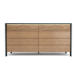 Комод 8 ящиков с подсветкой на рельефном фасаде Warm Industrial варинант исполнения - 4 | Loft Concept в Москве