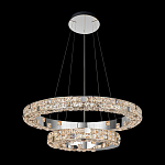 Люстра из 2-х колец с мозаичным хрустальным оформлением Sparks of Crystal варинант исполнения - 3 | Loft Concept в Москве