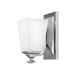 Бра с белым матовым плафоном на прямоугольном основании цвета хром Hinkley варинант исполнения - 1 | Loft Concept в Москве