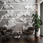 Гипсовая 3D Панель M-47 варинант исполнения - 2 | Loft Concept в Москве