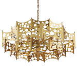 Люстра фигурная золотого цвета Corrugated Panels варинант исполнения - 1 | Loft Concept в Москве
