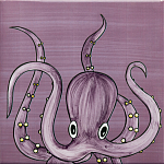 Плитка с узором Осьминог велосипедист варинант исполнения - 3 | Loft Concept в Москве