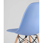 Пластиковый стул на ножках из массива бука Eames Blue варинант исполнения - 3 | Loft Concept в Москве
