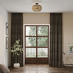 Потолочный светильник с плафоном из плетеного джута и черным каркасом Quoizel варинант исполнения - 7 | Loft Concept в Москве