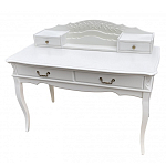 Стол-бюро белого цвета из массива бука с 4-мя ящиками White Provence варинант исполнения - 3 | Loft Concept в Москве