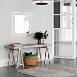 Настенное зеркало квадратной формы в металлической раме золотого цвета CORNER MIRROR GOLD варинант исполнения - 1 | Loft Concept в Москве