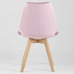 Стул с мягким велюровым сиденьем Arvika Pink варинант исполнения - 4 | Loft Concept в Москве