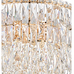 Люстра круглая с хрустальными подвесками на золотистом каркасе Roul Crystal Light варинант исполнения - 2 | Loft Concept в Москве