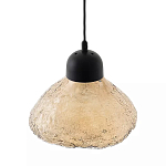 Подвесной светильник с янтарным фактурным плафоном Lamp with Frozen Glass Effect варинант исполнения - 2 | Loft Concept в Москве