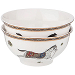 Сервиз обеденный из фарфора с изображением лошадей на 6 персон 23 предмета Porcelain Horse Set  варинант исполнения - 2 | Loft Concept в Москве