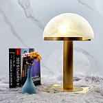 Настольная лампа c абажуром в форме купола из натурального камня  Heavenly Harmony варинант исполнения - 2 | Loft Concept в Москве