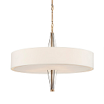 Люстра круглая с белым тканевым абажуром  White Light Diffuser варинант исполнения - 3 | Loft Concept в Москве