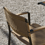 Дизайнерский стул с каркасом из металла с плетеными сиденьем и спинкой GREEN POINT Chair варинант исполнения - 2 | Loft Concept в Москве