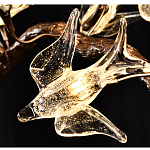 Подвесной светильник в виде золотой ветки с цветами и птичками Marvelous Garden варинант исполнения - 2 | Loft Concept в Москве