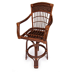 Барный стул из ротанга Eloise коричневый варинант исполнения - 5 | Loft Concept в Москве