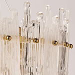 Люстра круглая с прозрачными стержнями разной длины Textured Glass Chandelier варинант исполнения - 9 | Loft Concept в Москве