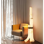 Торшер геометрический с тремя мраморными плафонами Marble Tripod варинант исполнения - 5 | Loft Concept в Москве