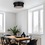 Потолочный светильник круглый черного цвета Modern Simple Ceiling Light варинант исполнения - 3 | Loft Concept в Москве