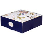 Ваза фарфоровая круглая на ножке с рисунком цветов Garden Whisper Porcelain Set  варинант исполнения - 2 | Loft Concept в Москве