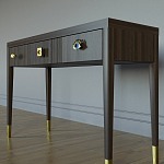 Дизайнерский Письменный стол Elsa Dreams Walnut с тремя ящиками варинант исполнения - 2 | Loft Concept в Москве