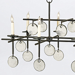 Люстра подвесная с 8-ю лампами и стеклянными круглыми подвесками Currey & Company варинант исполнения - 7 | Loft Concept в Москве