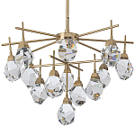 Люстра с хрустальными плафонами Esme Crystal Brass Chandelier варинант исполнения - 1 | Loft Concept в Москве