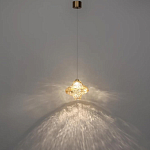 Подвесной светильник с плафоном из фактурного светло-янтарного стекла Light Ensemble варинант исполнения - 4 | Loft Concept в Москве