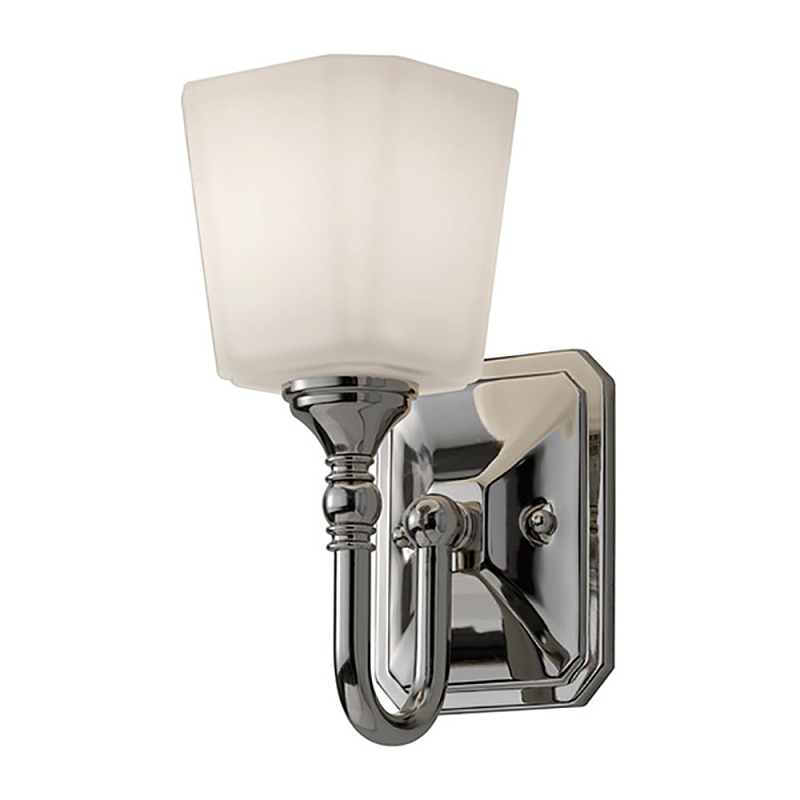 Бра для ванных комнат с белым матовым плафоном квадратной формы на основании цвета хром Feiss Хром Белый в Москве | Loft Concept 