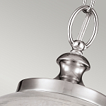 Подвесной светильник с прозрачным стеклянным плафоном в форме шара в современном стиле на цепи Feiss варинант исполнения - 4 | Loft Concept в Москве