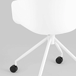 Офисное кресло из пластика с мягким сиденьем Eggshell Grey варинант исполнения - 8 | Loft Concept в Москве