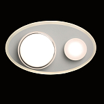 Бра овальной формы белого цвета с 2-мя лампами Lunar Pebbles варинант исполнения - 4 | Loft Concept в Москве